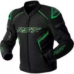 Geacă moto textil RST S1 D3O negru/verde fluo