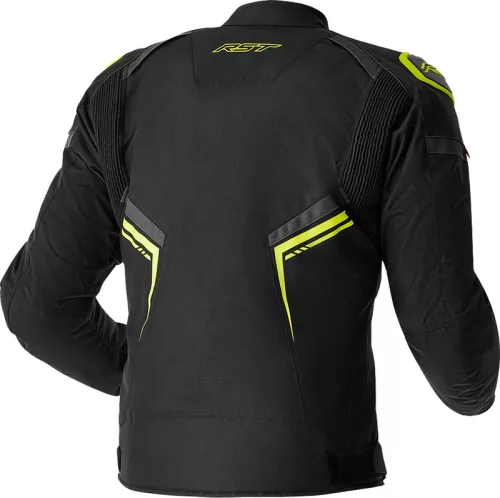 Geacă moto textil RST S1 D3O negru/galben fluo