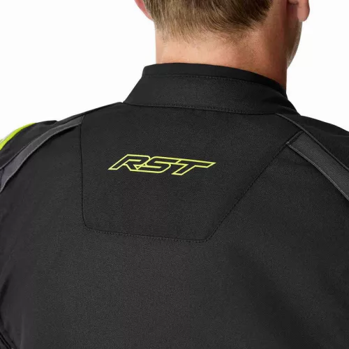 Geacă moto textil RST S1 D3O negru/galben fluo