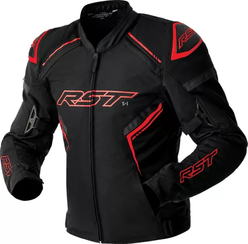 Geacă moto textil RST S1 D3O negru/roșu