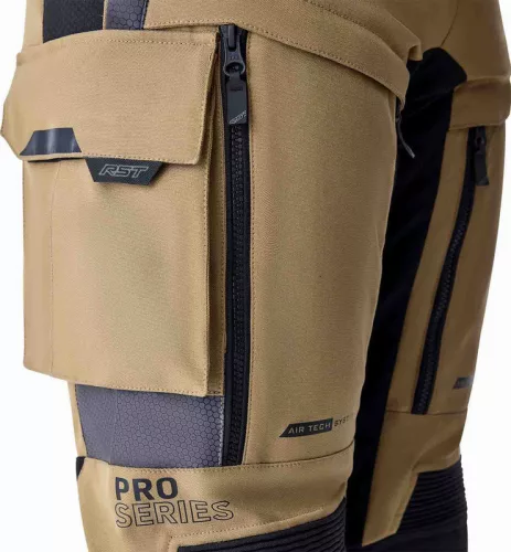 Pantaloni moto textil RST Pro Series Adventure D3O nisipiu/negru
