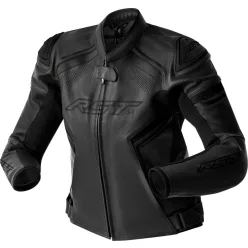 Geacă moto piele damă RST S1 D3O negru