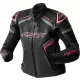 Geacă moto piele damă RST S1 D3O negru/roz