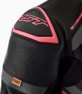 Geacă moto piele damă RST S1 D3O negru/roz