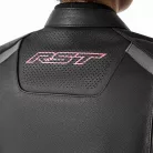 Geacă moto piele damă RST S1 D3O negru/roz