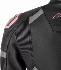 Geacă moto piele damă RST S1 D3O negru/roz