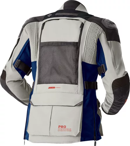 Geacă moto textil damă RST Pro Series Adventure D3O argintiu/albastru