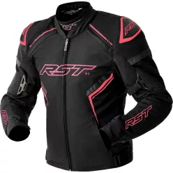 Geacă moto textil damă RST S1 D3O negru/roz