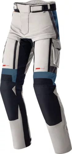 Pantaloni moto textil damă RST Pro Series Adventure D3O argintiu