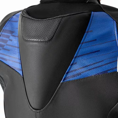 Geacă moto piele RST TracTech Evo D3O negru/albastru
