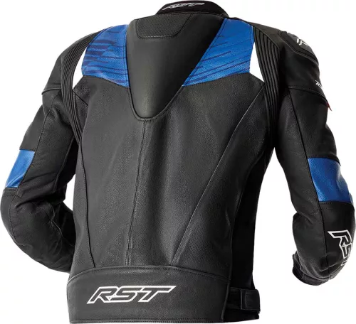 Geacă moto piele RST TracTech Evo D3O negru/albastru