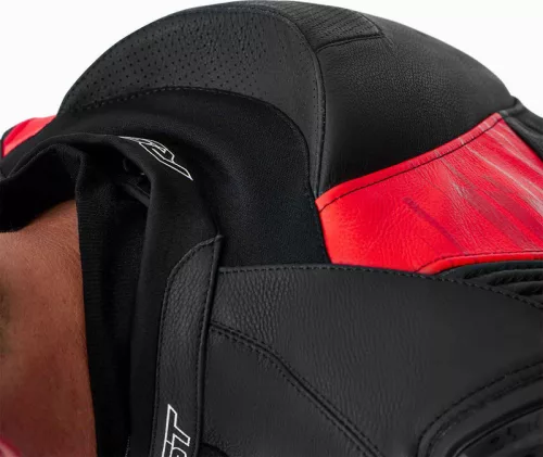 Geacă moto piele RST TracTech Evo D3O negru/roșu