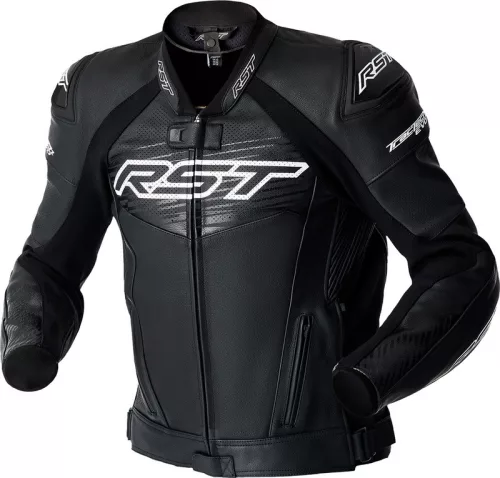 Geacă moto piele RST TracTech Evo D3O negru/alb
