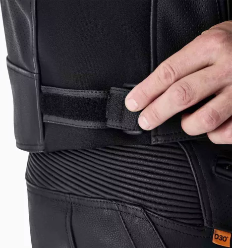 Geacă moto piele RST TracTech Evo D3O negru/alb
