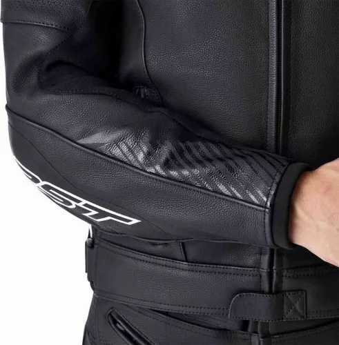 Geacă moto piele RST TracTech Evo D3O negru/alb
