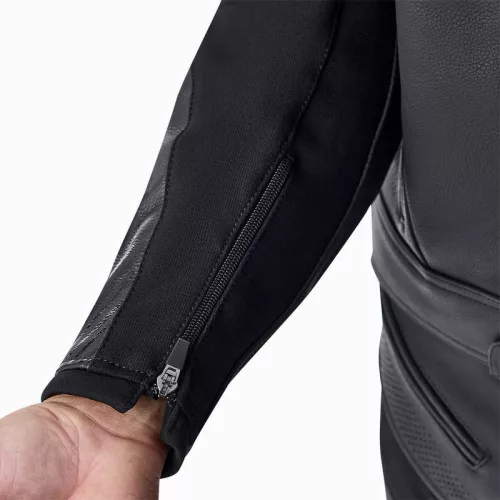 Geacă moto piele RST TracTech Evo D3O negru/alb
