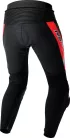 Pantaloni moto piele RST TracTech Evo D3O negru/roșu fluo