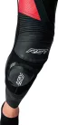 Pantaloni moto piele RST TracTech Evo D3O negru/roșu fluo