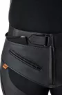 Pantaloni moto piele RST TracTech Evo D3O negru/roșu fluo