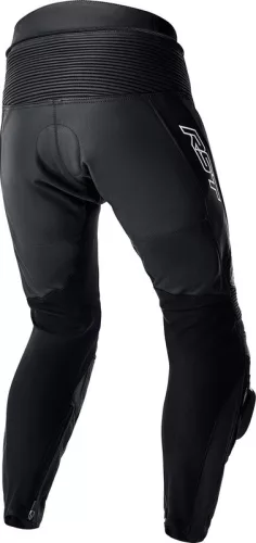 Pantaloni moto piele RST TracTech Evo D3O negru/alb