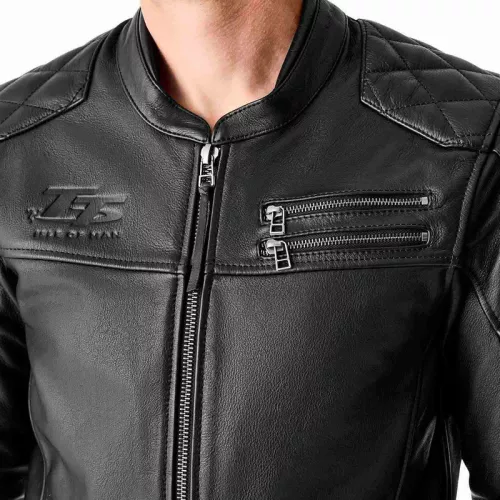 Geacă moto piele RST Hillberry D3O negru
