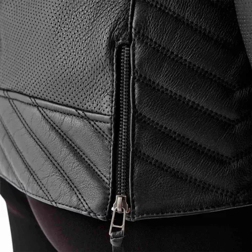 Geacă moto piele damă RST Roadster Air D3O negru