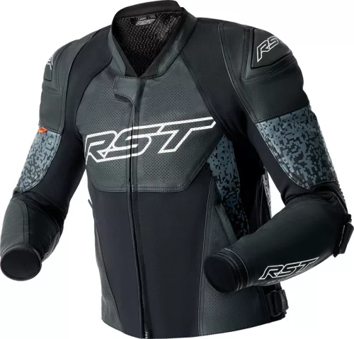 Geacă moto piele RST Pro Series Supersport-K D3O negru/gri