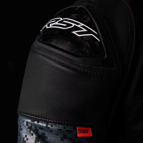 Geacă moto piele RST Pro Series Supersport-K D3O negru/gri