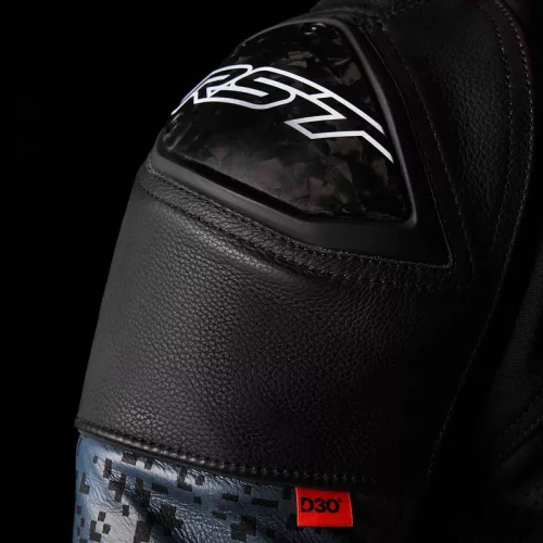 Geacă moto piele RST Pro Series Supersport-K D3O negru/gri