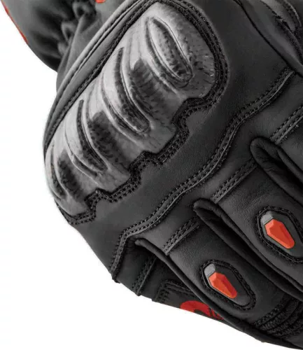 Mănuși moto RST S1 negru/roșu fluo
