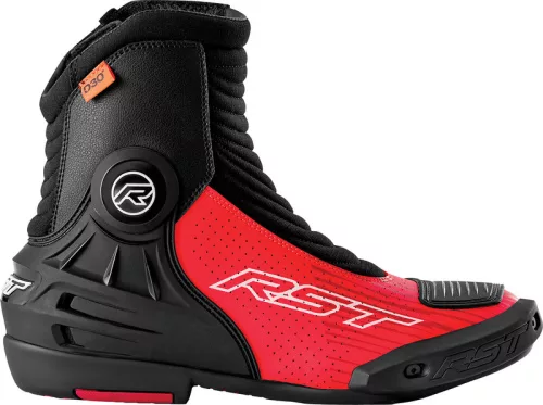 Ghete moto RST TracTech Evo D3O Short negru/roșu fluo
