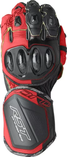 Mănuși moto RST Pro Series GP D3O negru/roșu fluo