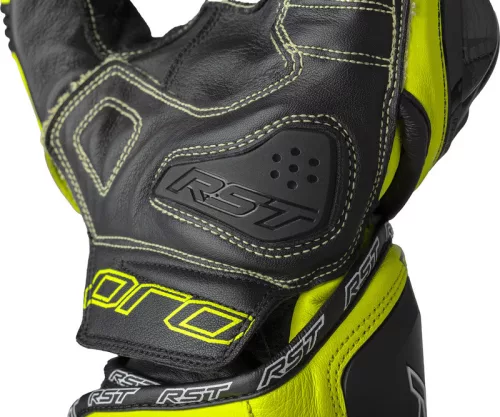 Mănuși moto RST Pro Series GP D3O negru/galben fluo