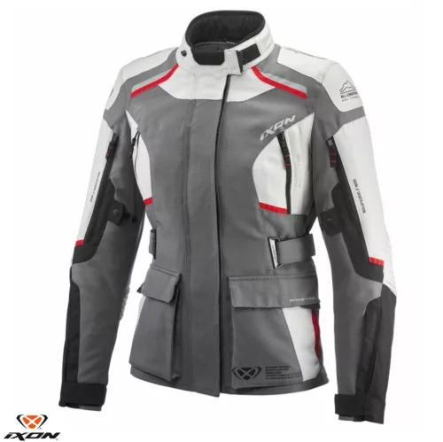 Geaca dama Ixon Midgard LS gri/negru/rosu