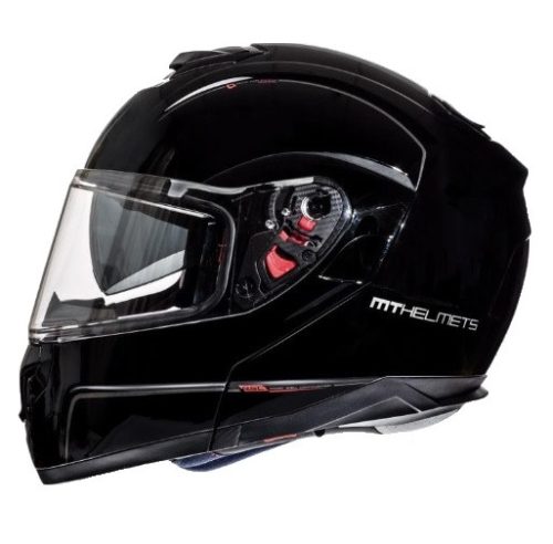 Casca MT Atom SV negru lucios Pinlock ready – tip MT-V-16 - Negru lucios