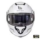 Casca MT Atom SV alb lucios Pinlock ready – tip MT-V-16 - Alb lucios