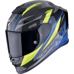   Casca Scorpion EXO-R1 EVO Carbon AIR Runner Negru Albastru Galben Fluo