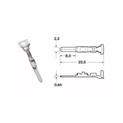   Conector mamă Bihr 090 SMTO, fir 0,85/1,25 mm² (50 buc) 1101A0006