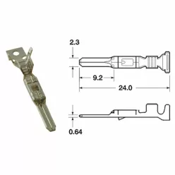   Conector tată Bihr 090 FRKW, fir 0,5/0,85 mm² (50 buc) 1101A0201
