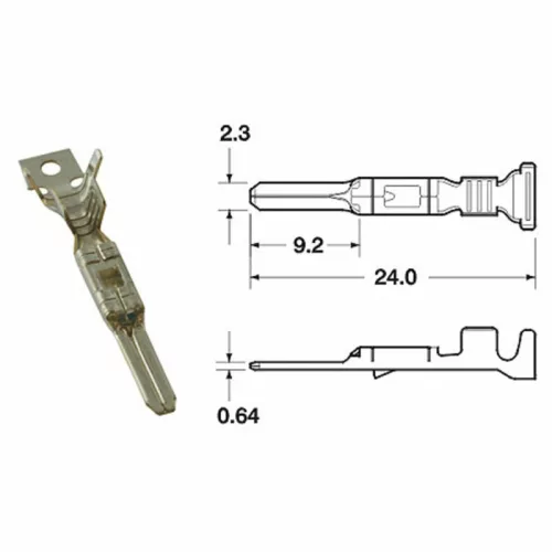 Conector tată Bihr 090 FRKW, fir 0,5/0,85 mm² (50 buc) 1101A0201