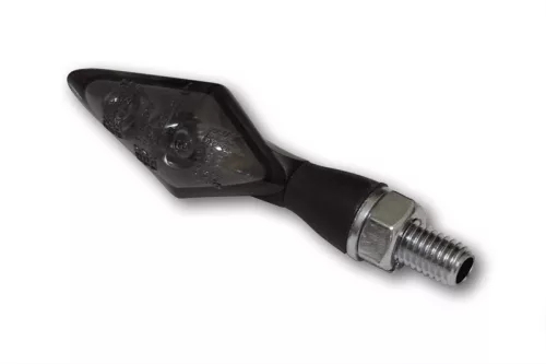 Semnalizator Highsider Pen Head Double LED cu lumină de poziție 2 în 1, negru/fumuriu (pereche)