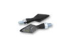 Semnalizator Highsider Pen Head Double LED cu lumină de poziție 2 în 1, negru/fumuriu (pereche)