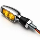 Semnalizator Highsider Blaze LED, corp crom, dispersor transparent, față și spate (pereche)