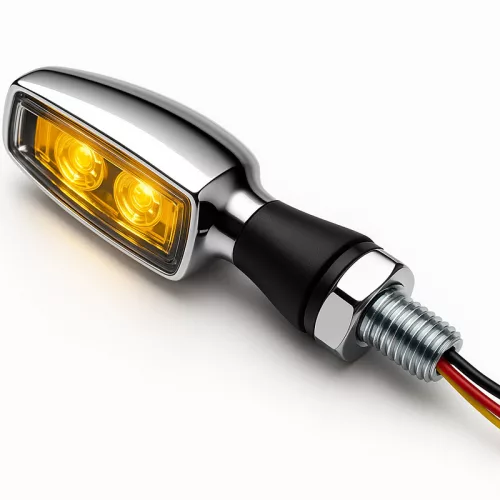Semnalizator Highsider Blaze LED, corp crom, dispersor transparent, față și spate (pereche)