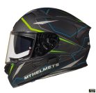 Casca MT KRE SV Intrepid C1 verde fluor mat (fibra sticla) - cu ochelari soare integrati - Verde fluor mat