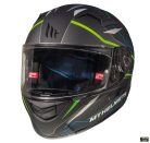 Casca MT KRE SV Intrepid C1 verde fluor mat (fibra sticla) - cu ochelari soare integrati - Verde fluor mat