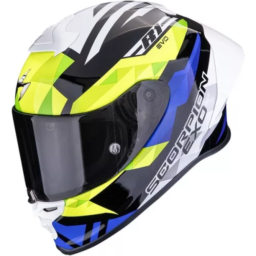 Casca Scorpion EXO-R1 EVO II AIR Valere Negru Albastru Galben Fluo