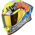 Casca Scorpion EXO-R1 EVO II AIR ARON Misano S Argintiu Galben Fluo Albastru