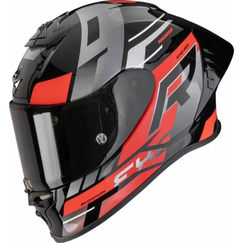 Casca Scorpion EXO-R1 EVO II AIR Adrenaline Negru Rosu Argintiu