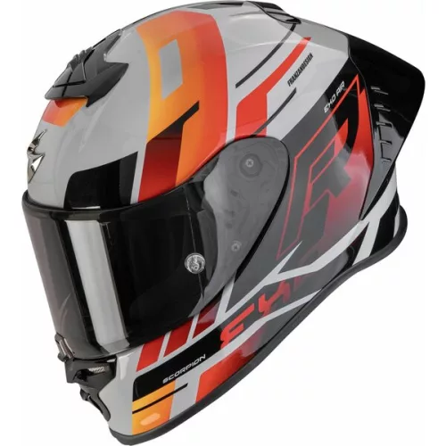 Casca Scorpion EXO-R1 EVO II AIR Adrenaline Gri Rosu Portocaliu